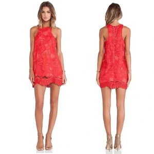 Lovers + Friends Caspian Lace Racerback Shift Dress Size Medium